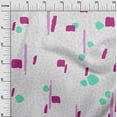 thumbnail image 3 of oneOone Cotton Silk Fuschia Pink Fabric Geometric Abstract Shapes With Animal Print Dress Material Fabric Print Fabric By The Yard 42 Inch Wide, 3 of 4