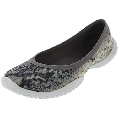 

LISSOM Women s Flyte Grey Python Printed Slip-On Shoes - Lightweight & Flexible - 8mm Heel Toe Drop Removable Insoles - Size 5.5