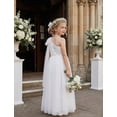 thumbnail image 2 of 2Bunnies Girls' 5yr-12yr One Shoulder Adjustable Strap Embroidered Flower Girl Dress, 2 of 5