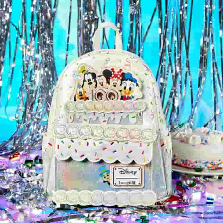 ☆Disney100周年限定Loungefly Celebration CakeミニBackpack☆ Disney by Loungefly Unisex Mini Backpack 100 Years