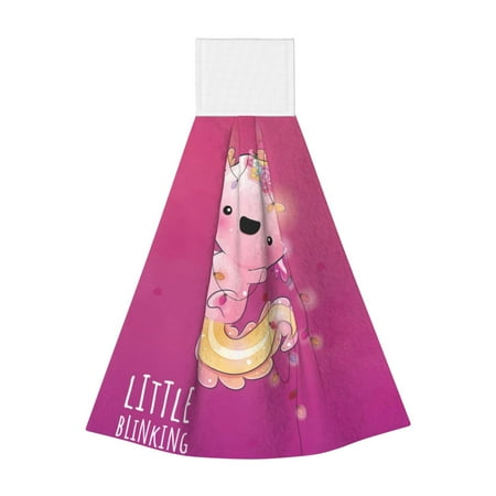 

Disketp Cute Pink Axolotl A Hanging Kitchen Towel Tie Towels Tea Bar Dish Cloths Dry Towel for Laundry Room Decor (18*14in)
