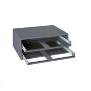Durham 306-95 6.25 x 15.25 x 11.75 in. Cold Rolled Steel Easy Glide Slide Rack for 2 Small Metal Compartment Boxes, Gray