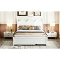 thumbnail image 3 of Queen Size Platform Bed In White With Twin Xl Trundle And 2 Spacious Storage Drawers - Maximize Bedroom Space Generous Underwear Enhance Your Lingerie, 3 of 7