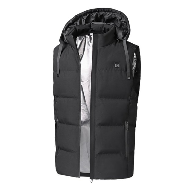 Escalada Chaleco de calefacción eléctrica inteligente 7 lugares USB Abrigos de chaqueta con capucha cálidos de invierno (4XL) Tmvgtek Para Estrenar