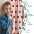 thumbnail image 3 of Blackout Kids Curtains,Red Strawberry Plants Fruit Pink Pattern Childrens Insulated Curtains Set Of 2,Bedroom Essentials,Toddler Room Decor 52"x63", 3 of 5