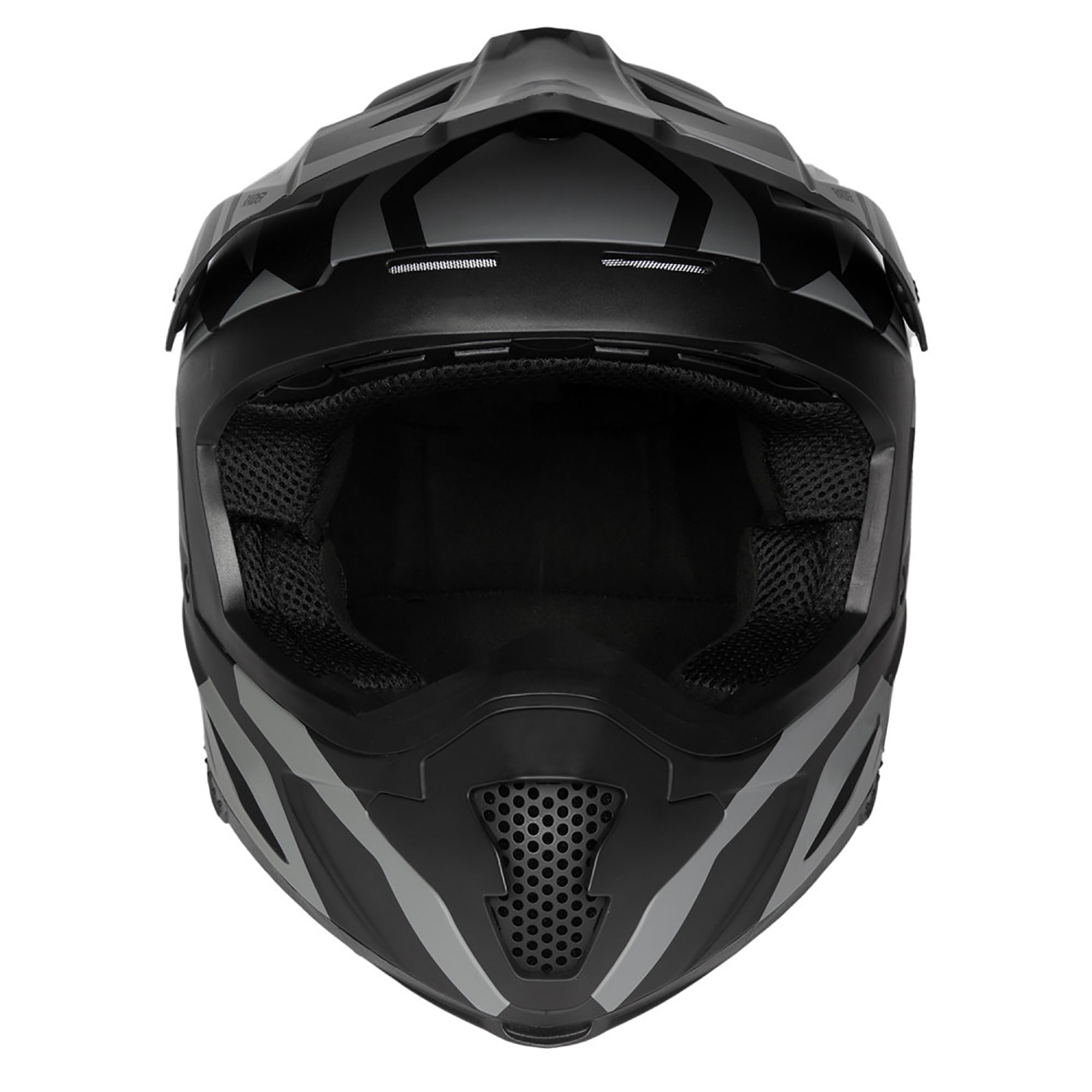 Raider Z7 MX Off-Road ATV UTV Adult Helmet DOT Approved - Black/Silver - 2XL