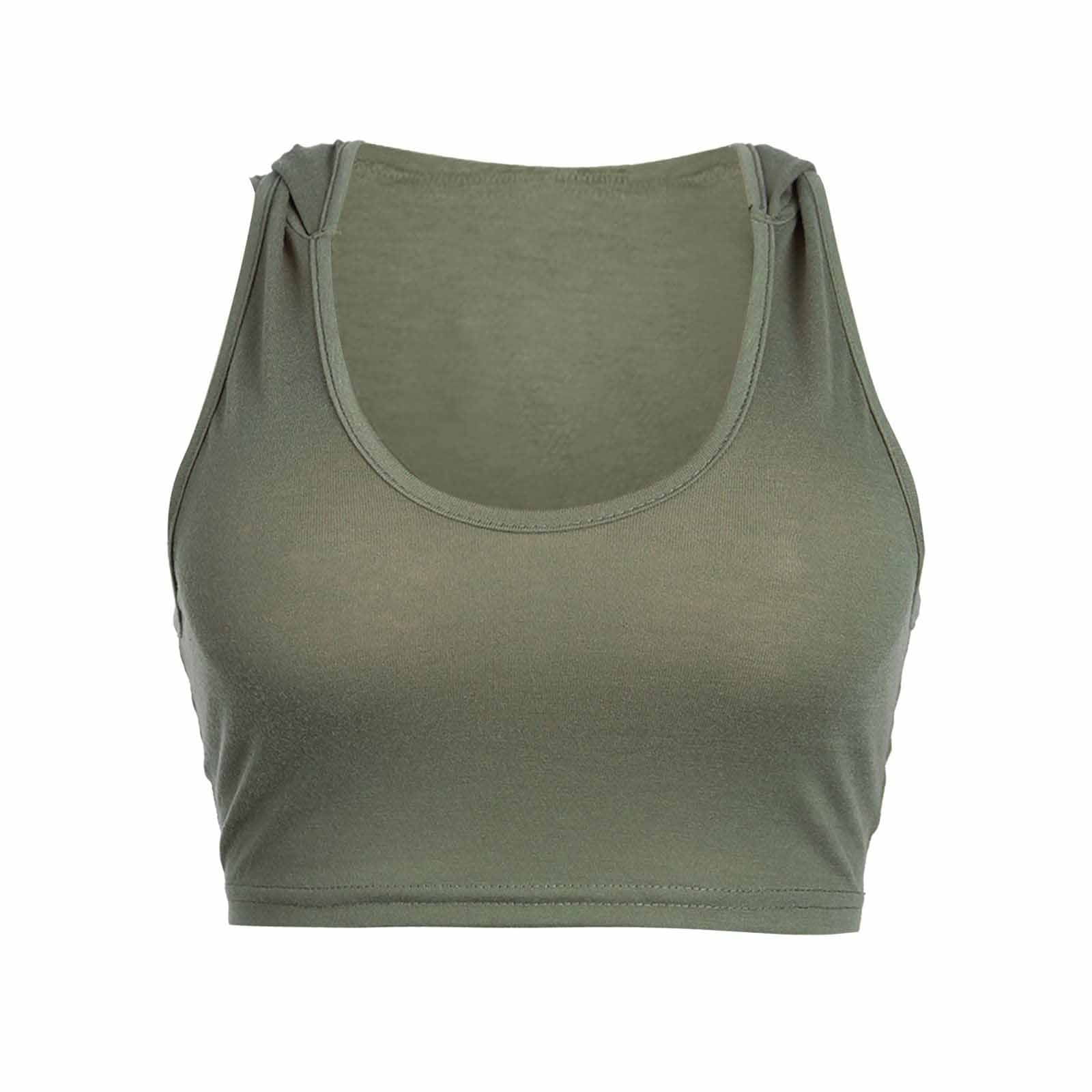 Women Hooded Sweatshirt Sports Tank Crop Top Vest Gym Fitness Jogging Yoga  hot