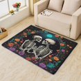thumbnail image 2 of Colorful Area Rug 2x3, Gothic Rugs for Entryway Bedroom Living Room, Skull Indoor Door Mat, Machine Washable Rug, Non Slip Soft Low Pile Home Decor Carpet T6&-283, 2 of 7
