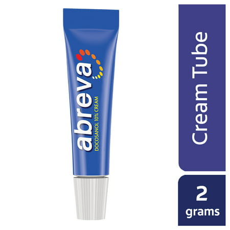 Abreva Docosanol 10% Cream Tube, FDA Approved Treatment for Cold Sore/Fever Blister, 2 grams On the Go
