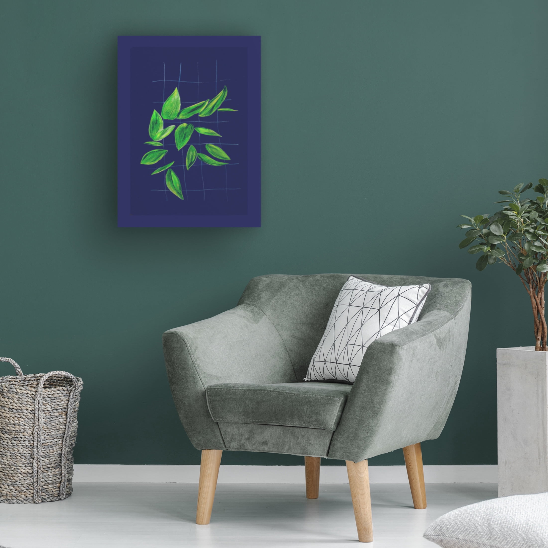 Trademark Fine Art Tania Sloth Woelders Grid leaves 1 Canvas Wall Art