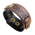 thumbnail image 1 of Pulsera HUOGUO Retro de aleación con accesorios de bronce para hombre, 1 of 3