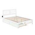 thumbnail image 3 of AFI Tahoe Queen Wood Platform Bed with Headboard Footboard & Twin-XL Trundle, White, 3 of 7