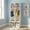 White, variant on 2 Section Coat Locker Storage Organizer with 4 Cubby Bins, Hooks and Adjustable Shelf, Entryway Closet Organizer for Coats, Shoes and Backpacks