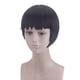 thumbnail image 2 of Peluca genérica para cosplay de anime, 30 cm, corta, negra, recta, para adulto, 2 of 3