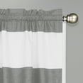 thumbnail image 4 of Your Zone Cabana Stripe Room Darkening Curtain Panel Pair, Set of 2, Silver, 30"W x 84"L, 4 of 7