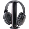 thumbnail image 3 of Wireless Over Ear Headphones with Headphone Stand, Black, 3 of 8