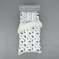 thumbnail image 2 of Ambesonne Floral Bedding Set 4 Pcs, Hydrangea Rose Iris Flowers, Queen, Plum Blue Violet, 2 of 3