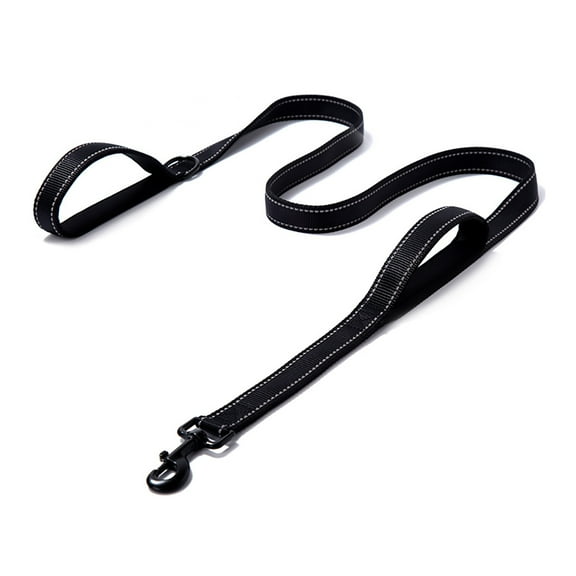 Padded Double Handle Dog Leash Heavy Duty 5ft 6ft Long Reflective Training Leash  for Medium to Large Dogs (25 ~ 120lbs)