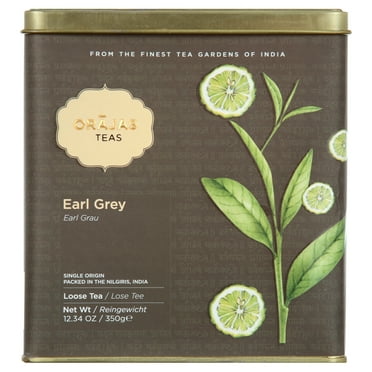 Orajas Earl Grey Loose Leaf  Tea | Citrus Bergamot Black Tea | Single Origin Antioxidant Tea From India (175  cups) (11.3 oz)