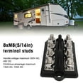 thumbnail image 3 of Barre de Bus de Puissance, Barre de Bus 48V M8 Goujon Installation de Cosse de Fil de 180 Degrés DC12-48V 150A Base Unique 2 Rangées pour RV, 3 of 8
