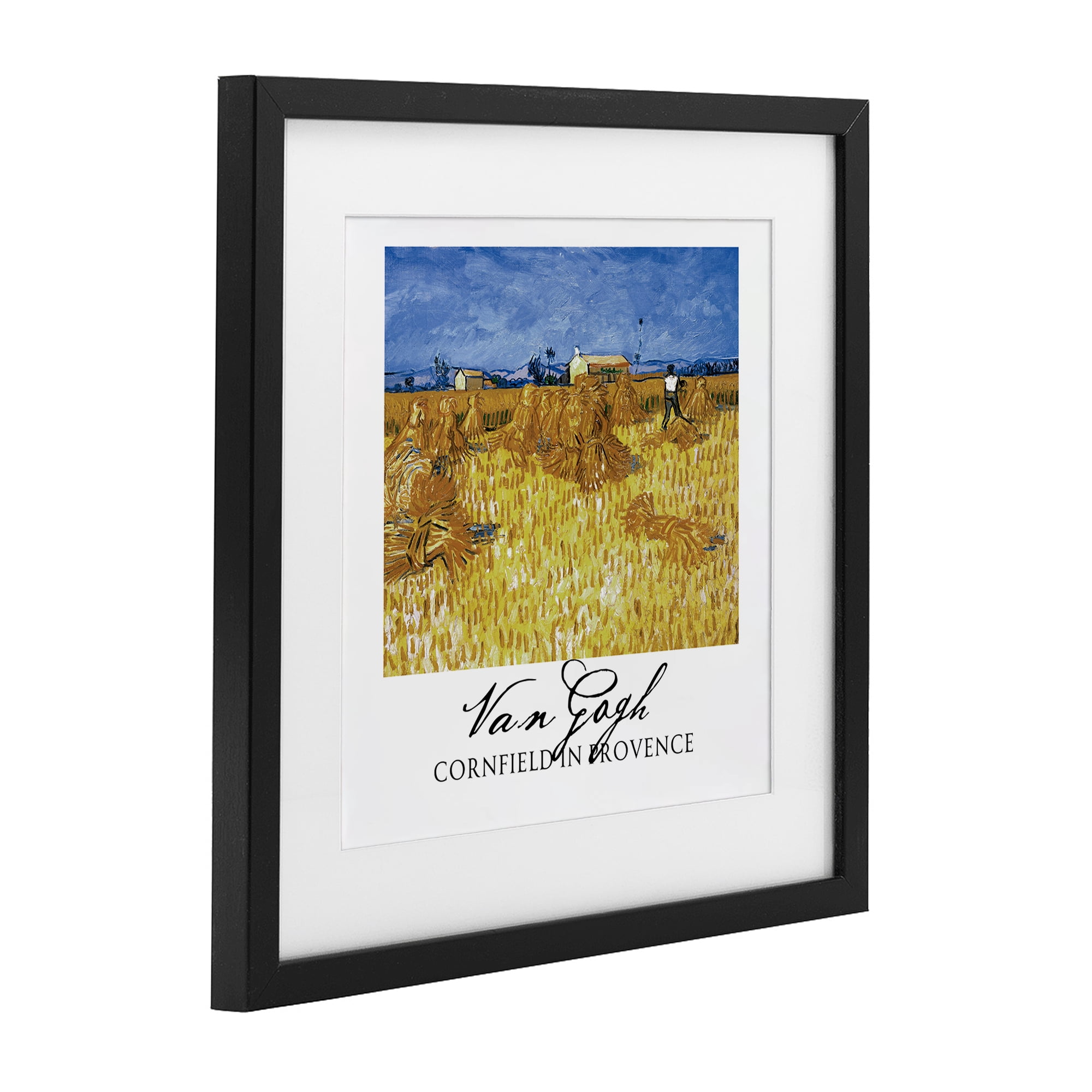 Stupell Industries Van Gogh Cornfield Provence Black Framed Print Under Glass, design by Vintage Hustle