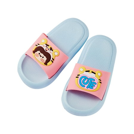 

Jikolililili Bubble Slides Slides Smiley Face Slippers Toddler Baby Sandals Cartoon Astronaut Soft And Non-Slip Kids Home Slipper Children s Shose