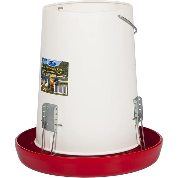 Farm Tuff 064031 Plastic Hanging Poultry Feeder, 25-Pound