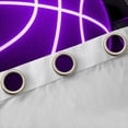 thumbnail image 5 of Homewish Neon Purple Basketball Black Out Curtains for Boys, Futuristic Square Honeycomb Curtains Pack of 2 (42x63 Each), Sports Theme Bedroom Curtains, Blackout Curtains Room Decor, 5 of 7