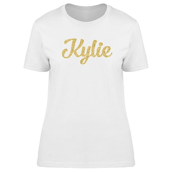 Kylie In Gold Glitter Tee Women's -Image by Shutterstock