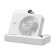 thumbnail image 1 of Ventilador de escritorio, soporte de carga portátil para teléfono, 100 velocidades, inclinación ajustable blanco, 1 of 9