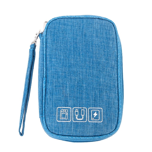 Advancent Estuche Cremallera Poliéster Multicompartimentos Bolsas de almacenamiento Capacidad Organizador de cables de viaje Transporte de Almacenamiento y organización del hogar Cielo azul Advancent HA075200-05