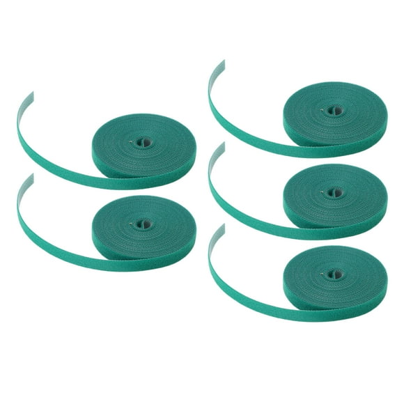 Garden Tie Hook And Wrap Plant Support Tree Tie Garden Tie Green Strap 5 Rolls Plant Tie Reusable Cuttable Self Adhesive Hook And Wrap Nylon Garden Strap Tree Tie For Plant