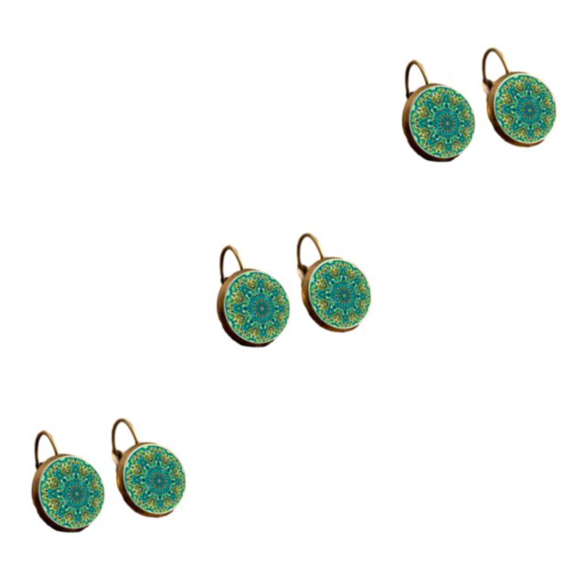 Qarigey Pendientes únicos Anillos Materiales excelentes para una experiencia libre de alérgicos Pendientes de la nación india Bronce Type1 NO1