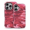 thumbnail image 2 of DesignSkinz Scratch-Resistant Hard Slim Case Compatible with iPhone 15 Plus (Compatible with MagSafe) - Pink and Red Tradtional Camouflage, 2 of 9