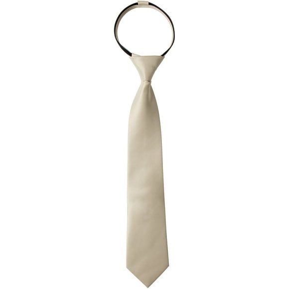 Spring Notion Boys' Satin Zipper Necktie Champagne X-Large