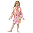 thumbnail image 6 of FORMRS Niños Bathrobe Unisex Hooded Robe Soft Plush Pajamas Sleepwear, Size 10-12T, Swirling Lines, 6 of 7