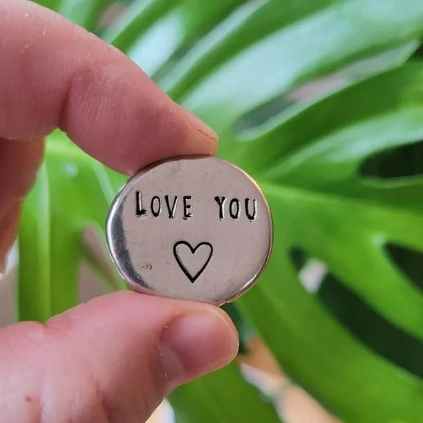 Moneda personalizada de acero inoxidable para conmemorar una decisión | Ficha de bolsillo grabada para enamorados y amigos | Regalo para aniversarios, cumpleaños y ocasiones especiales
