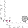 thumbnail image 6 of Gem Stone King 14K White Gold Pink Created Sapphire Earrings for Women | 1.20 Cttw | Gemstone September Birthstone | Heart Shape 5MM, 6 of 6