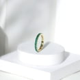 thumbnail image 3 of Rosec Jewels Lab Created Emerald Eternity Ring for Women - AAAA Quality Emerald Stacking Ring - Promise Ring for Valentines Day, 18K Yellow Gold, US 5.50, 3 of 8