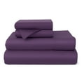 thumbnail image 1 of Cosy House Collection Juego De Sábanas 100% Rayón Derivado De Bambú – Juego De Cama De 4 Piezas Con Bolsillo Profundo, Transpirable, Suave Y Sedoso (California King Purple), 1 of 1