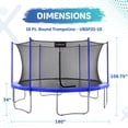 thumbnail image 2 of Plexalife Ensemble de Trampoline Rond de 15 Pi avec Système de Clôture de Sécurité - Trampoline de Cour Arrière - Trampoline Extérieur pour Enfants - Adultes, 2 of 5