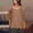 2025A-Coffee, variant on Plus Size Shirts for Women 3/4 Sleeve Eyelet Embroidery Tops Scoop Neck Cold Shoulder Tshirts O Ring Strap Solid Tees Gifts