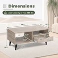 thumbnail image 5 of Rectangle Coffee Table with Drawer & Storage Shelf, Modern Center Table for Living Room,Natural, 5 of 8