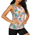 thumbnail image 2 of Bixox Women's Tropical Plants Printed Sleeveless Fitness Workout Running Quick-Dry Tank Top, 2 of 7