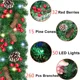 thumbnail image 4 of Christmas Garlands With Pinecones Red Berries Artificial Christmas Wreaths For Home Xmas Tree Stairs Door New Year Decoration, 4 of 5