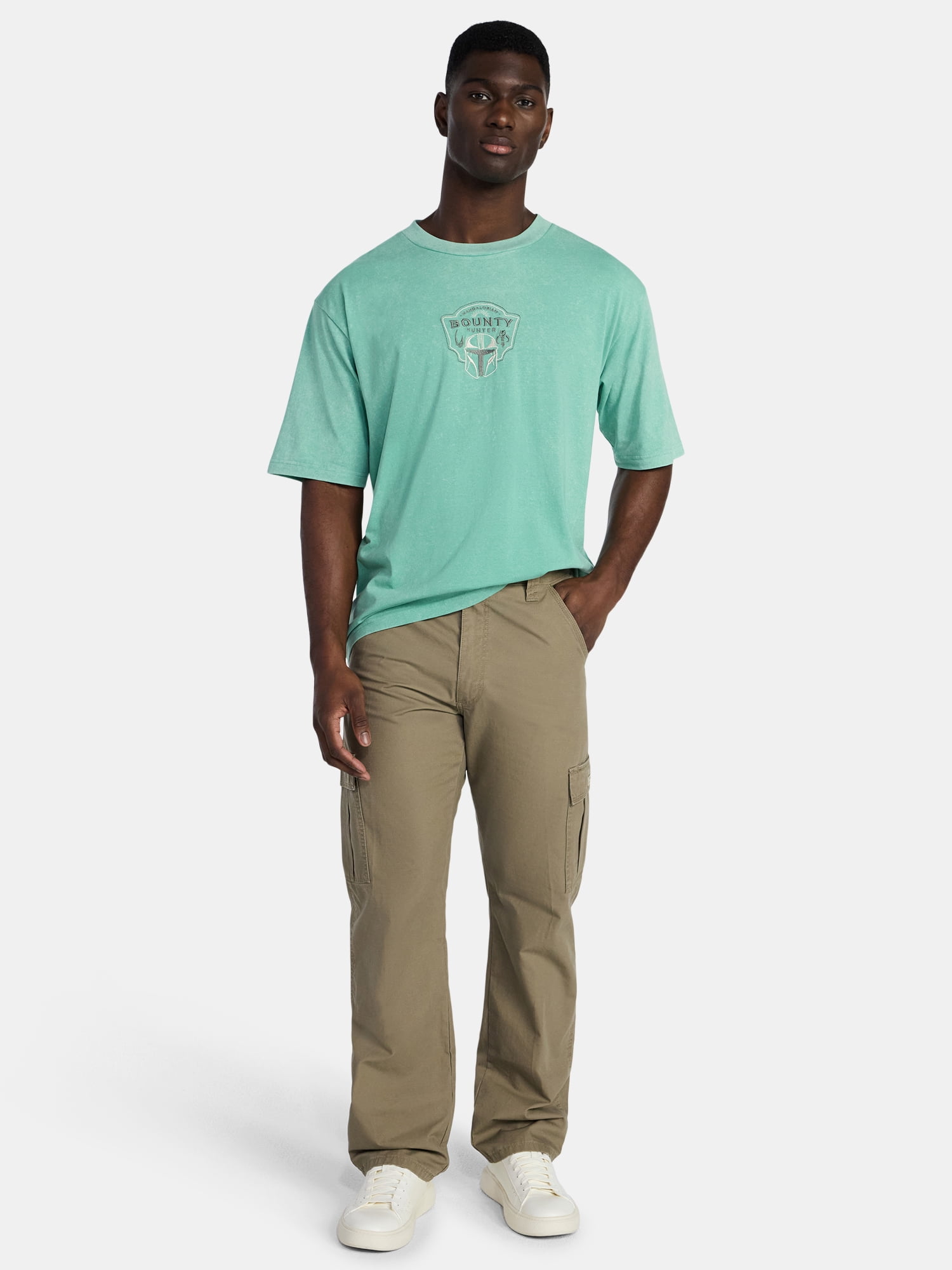The Mandalorian Men's and Big Men's Front Back Graphic Tee with Short Sleeves, Sizes S-3XL