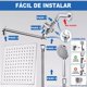 thumbnail image 3 of Regaderas para Ba&ntilde;o de Lluvia de Alta Presi&oacute;n, Set de 10'' Cabeza de Ducha de Alta Presion, Regaderas para Ba&ntilde;o con 5 Modos Regadera de Mano Brazo de Extensi&oacut, 3 of 7