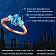 thumbnail image 2 of Gem Stone King 2.21 Ct Oval Swiss Blue Topaz 18K Rose Gold Plated Silver Ring, 2 of 6