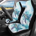 thumbnail image 2 of Jeiento Watercolor Sea Turtle Car Seat Covers Car Front Seat Cushion 2 Pack Auto Seat Cover Automotive Interior Protection Fit for Most Cars Sedan Truck SUV Van, 2 of 7