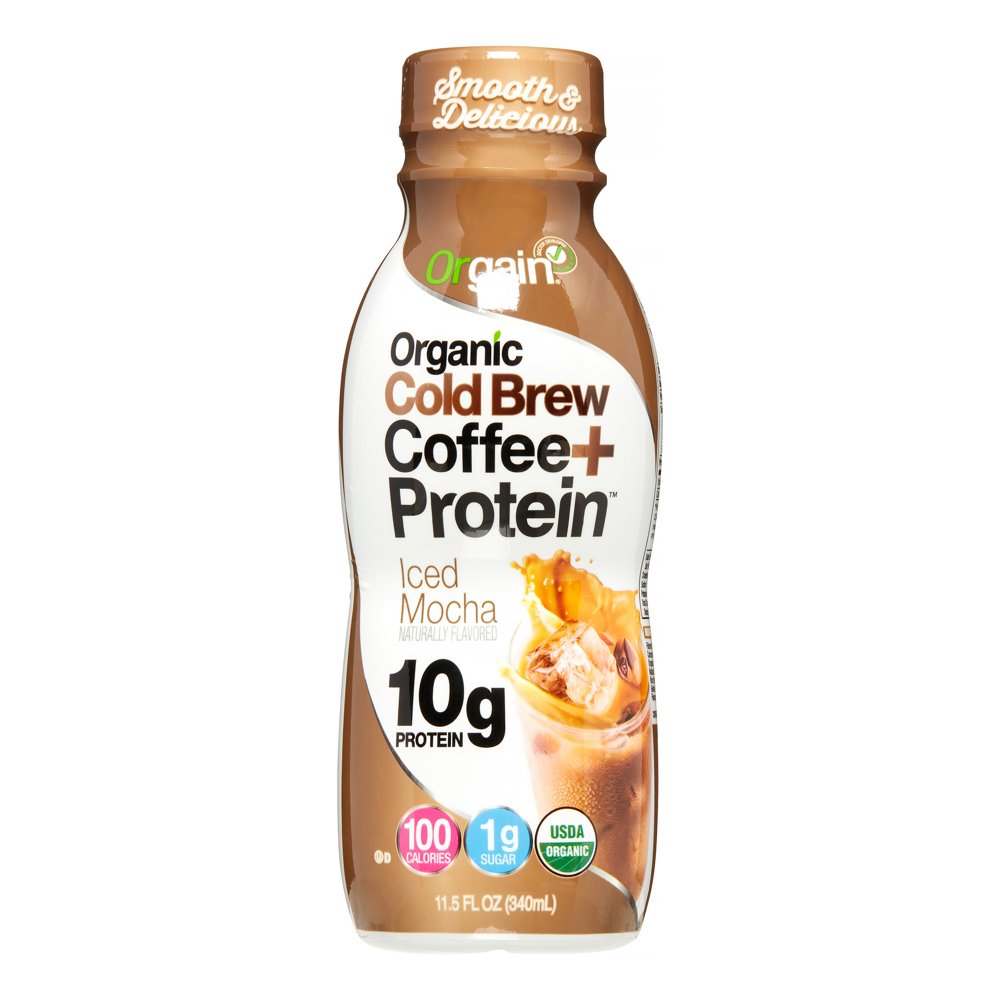 Orgain Organic ColdBrew Coffee Plus Protein, Iced Mocha, 11.5 Oz